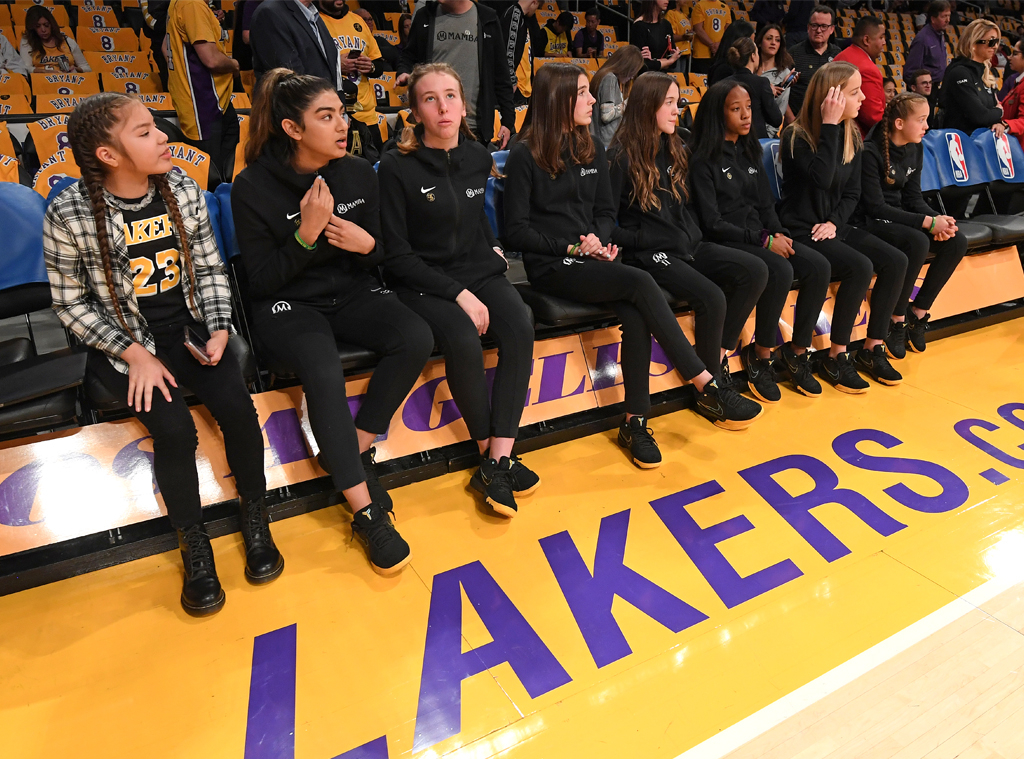 Gigi Bryant S Mamba Academy Teammates Attend L A Lakers Tribute